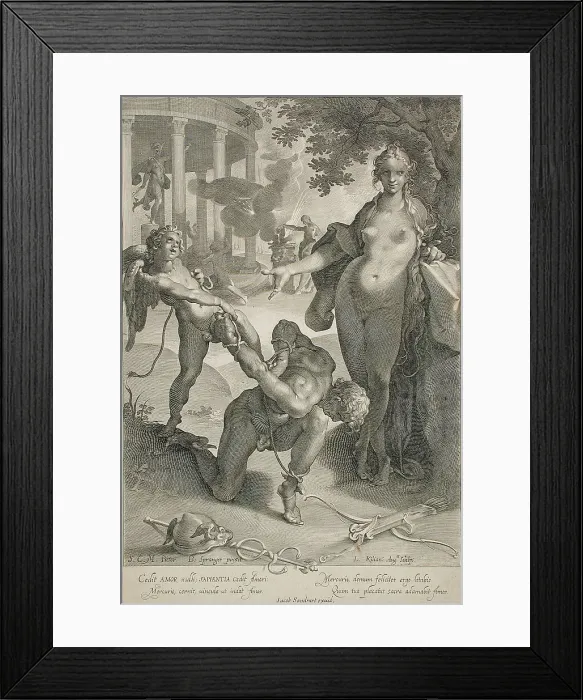 Framed Print : Mercury Conquered by Love, 17th century. Creator: Lucas Kilian Framed Print : Mercury Conquered by Love, 17th century. Creator: Lucas Kilian