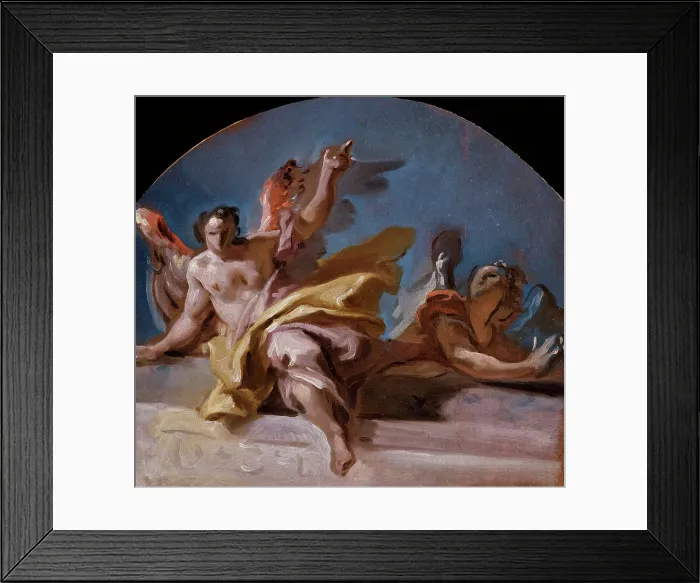 Framed Print : A Study for Two Angels on a Balustrade. Creator: Carlo Innocenzo Carlone Framed Print : A Study for Two Angels on a Balustrade. Creator: Carlo Innocenzo Carlone