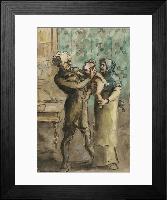 Framed Print : The Visit to the Phrenologist, between 1871 and 1879. Creator: Cham Framed Print : The Visit to the Phrenologist, between 1871 and 1879. Creator: Cham
