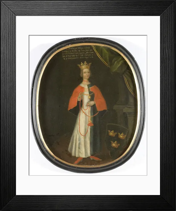 Framed Print : Helvig Queen of Sweden Princess of Holstein, c14th century. Creator: Anon Framed Print : Helvig Queen of Sweden Princess of Holstein, c14th century. Creator: Anon