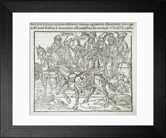 Framed Print : Mounted Turks, published 1486. Creator: Erhard Reuwich Framed Print : Mounted Turks, published 1486. Creator: Erhard Reuwich