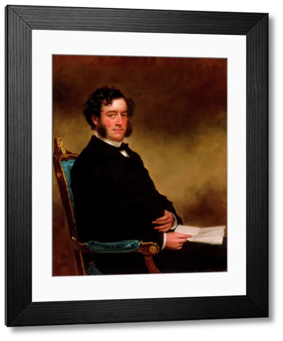 Framed Print : Portrait of a Gentleman, 1863. Creator: Charles Loring Elliott Framed Print : Portrait of a Gentleman, 1863. Creator: Charles Loring Elliott