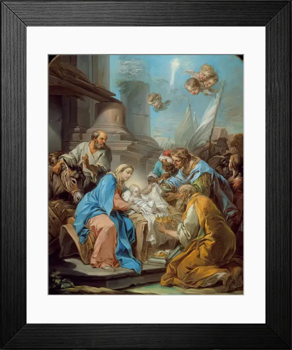 Framed Print : Adoration of the Magi, c1760. Creator: Carle van Loo Framed Print : Adoration of the Magi, c1760. Creator: Carle van Loo