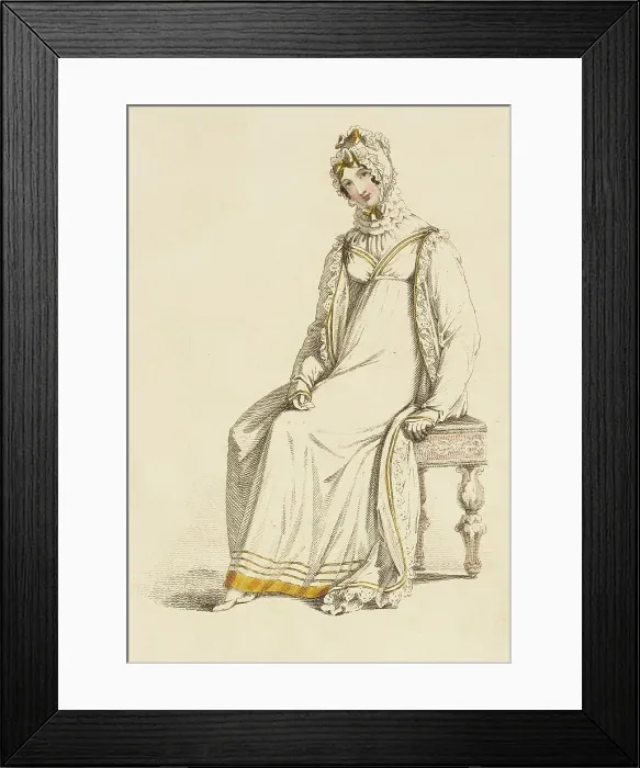 Framed Print : Fashion Plate (Morning Dress), 1817. Creator: Rudolph Ackermann Framed Print : Fashion Plate (Morning Dress), 1817. Creator: Rudolph Ackermann