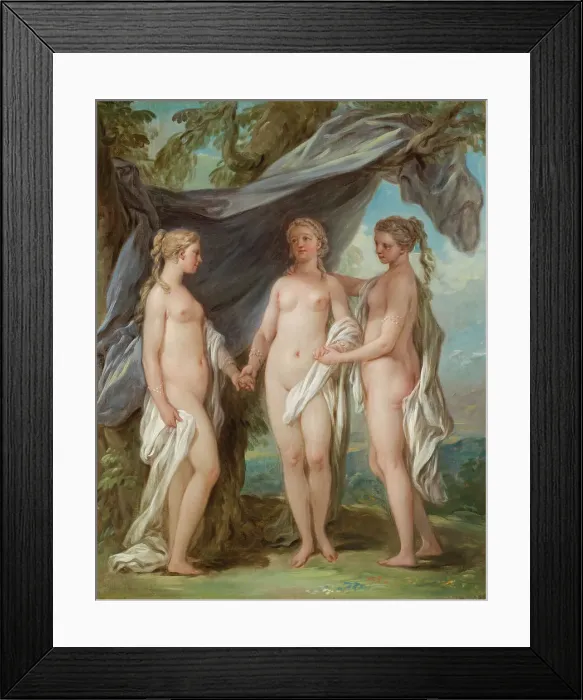 Framed Print : The Three Graces, 1763. Creator: Carle van Loo Framed Print : The Three Graces, 1763. Creator: Carle van Loo
