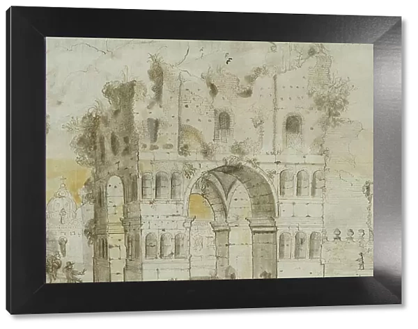 Arch of Janus in Rome, c17th century. Creator: Anon