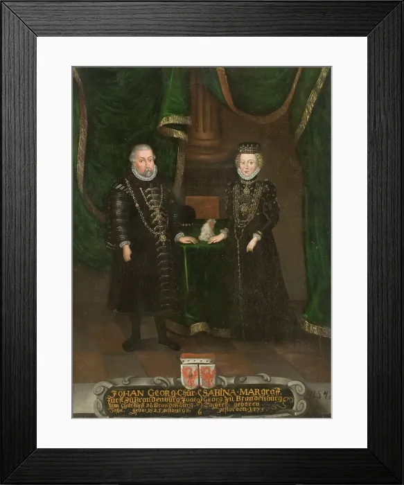 Framed Print : Johan Georg, 1525-1598, Elector of Brandenburg. Sabina, 1529-1575, c16th century. Creator: Anon Framed Print : Johan Georg, 1525-1598, Elector of Brandenburg. Sabina, 1529-1575, c16th century. Creator: Anon