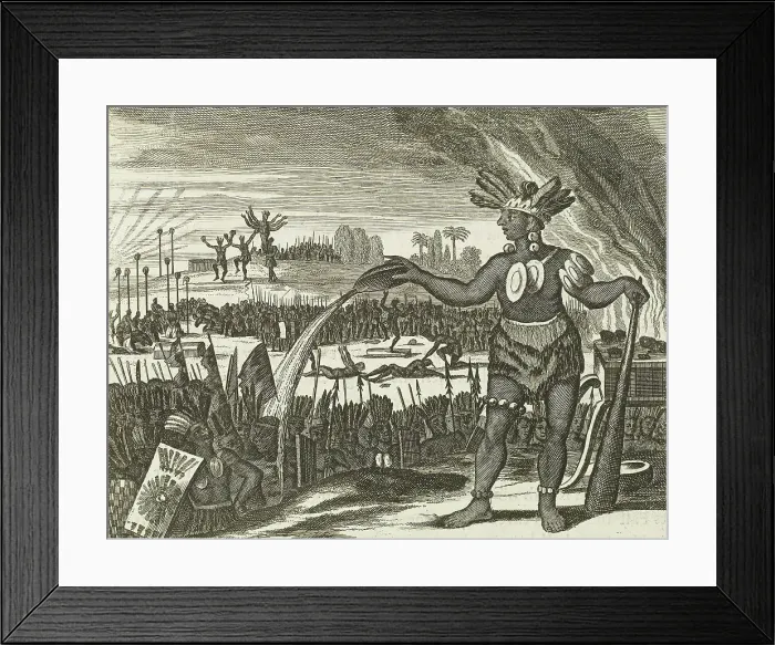 Framed Print : Native Americans, 1671. Creator: Unknown Framed Print : Native Americans, 1671. Creator: Unknown