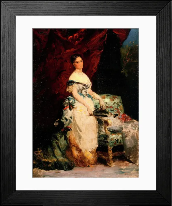 Framed Print : Portrait of Princess Brancaccio-Massimo, between 1860 and 1870. Creator: Edouard Louis Dubufe Framed Print : Portrait of Princess Brancaccio-Massimo, between 1860 and 1870. Creator: Edouard Louis Dubufe
