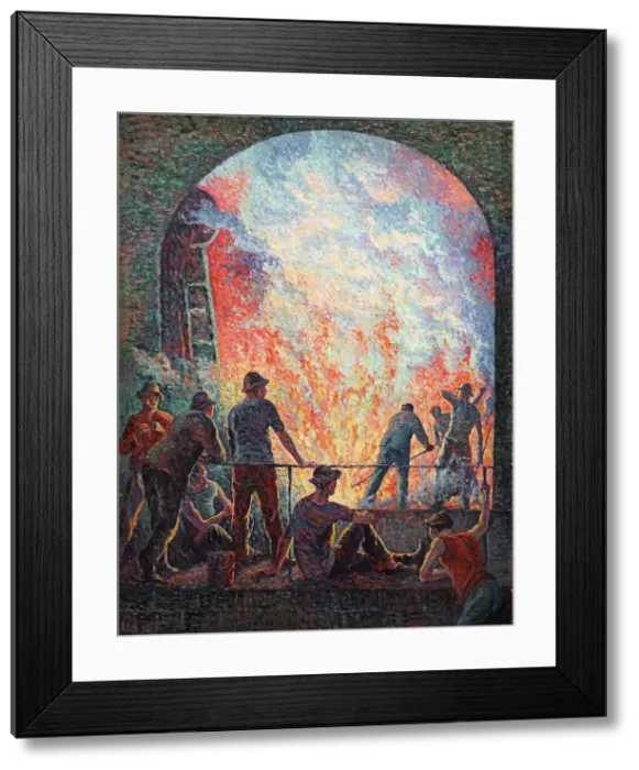 Framed Print : L Aciérie (The Steelworks), 1895. Creator: Luce, Maximilien (1858-1941) Framed Print : L Aciérie (The Steelworks), 1895. Creator: Luce, Maximilien (1858-1941)