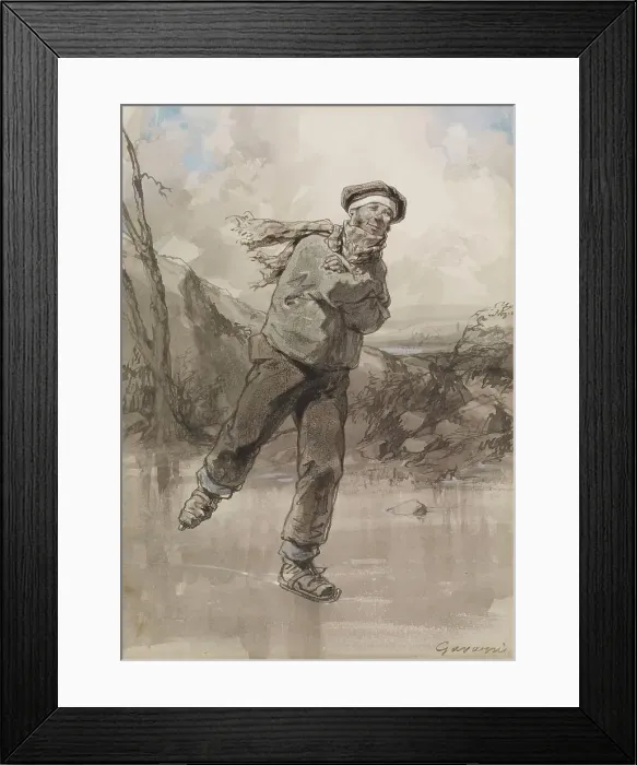 Framed Print : The Twelve Months: December, 1866. Creator: Paul Gavarni Framed Print : The Twelve Months: December, 1866. Creator: Paul Gavarni