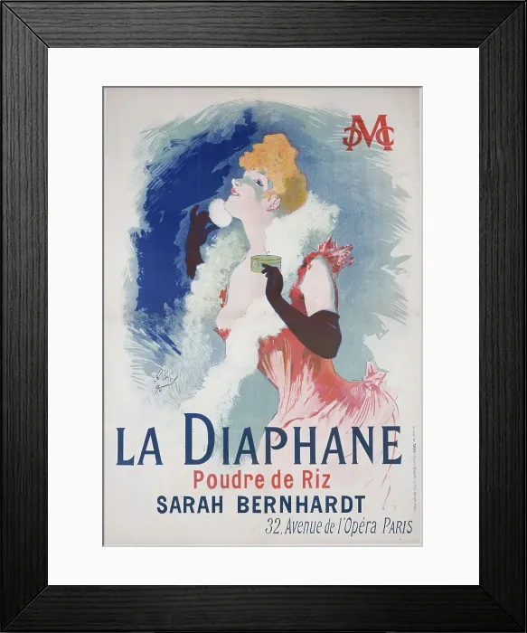 Framed Print : La Diaphane. Poudre de Riz (Poster), 1896-1898. Creator: Chéret, Jules (1836-1932) Framed Print : La Diaphane. Poudre de Riz (Poster), 1896-1898. Creator: Chéret, Jules (1836-1932)