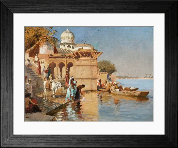 Framed Print : Along the Ghats, Mathura, c1880. Creator: Edwin Lord Weeks Framed Print : Along the Ghats, Mathura, c1880. Creator: Edwin Lord Weeks