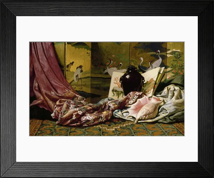 Framed Print : Japanese Still Life, 1879. Creator: Elihu Vedder Framed Print : Japanese Still Life, 1879. Creator: Elihu Vedder