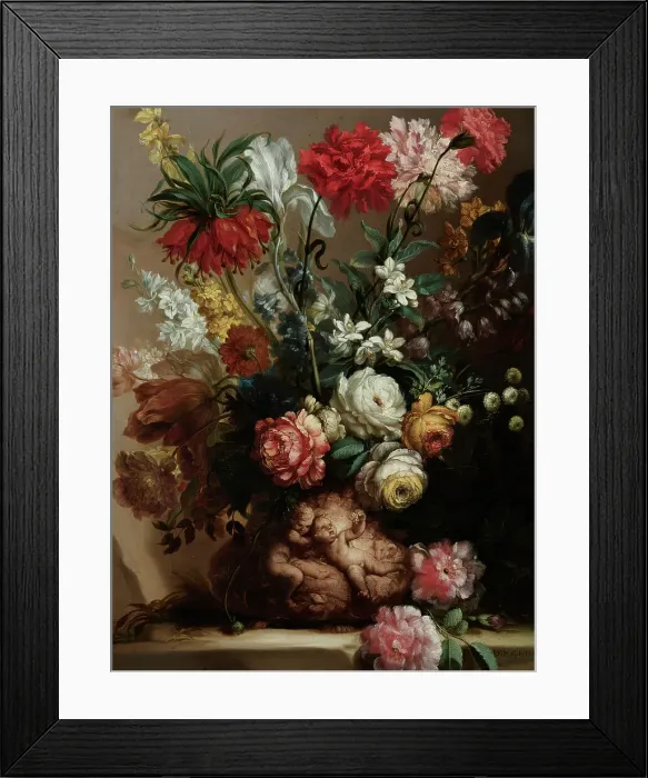 Framed Print : Vase of Flowers, c1695 (?). Creator: Isabella Peeters Framed Print : Vase of Flowers, c1695 (?). Creator: Isabella Peeters