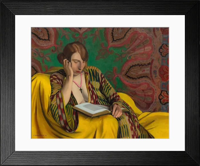 Framed Print : La Liseuse, 1922. Creator: Vallotton, Felix Edouard (1865-1925) Framed Print : La Liseuse, 1922. Creator: Vallotton, Felix Edouard (1865-1925)