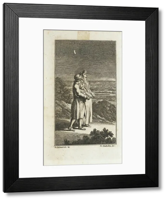 Framed Print : Illustration for Mathias Claudius Asmus Omnia sua secum Portans, (Published 1783?). Creator: Johann Rudolf Schellenburg Framed Print : Illustration for Mathias Claudius Asmus Omnia sua secum Portans, (Published 1783?). Creator: Johann Rudolf Schellenburg
