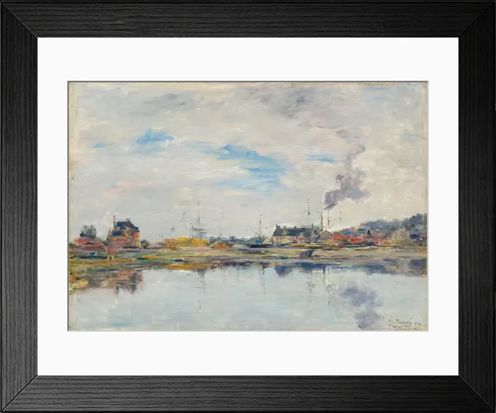 Framed Print : La retenue à Trouville, 1894. Creator: Boudin, Eugène-Louis (1824-1898) Framed Print : La retenue à Trouville, 1894. Creator: Boudin, Eugène-Louis (1824-1898)