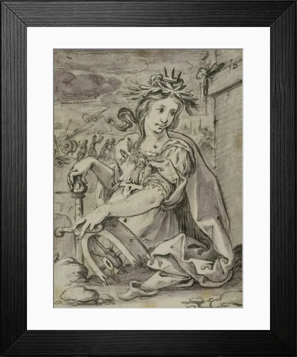 Framed Print : Catherine of Alexandria, unknown date. Creator: Anon Framed Print : Catherine of Alexandria, unknown date. Creator: Anon