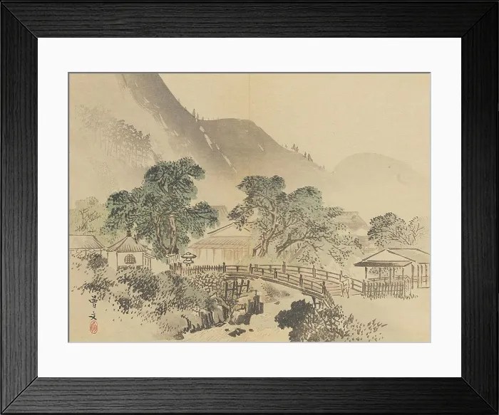 Framed Print : Twenty-Five Views of the Capital (image 19 of 29), Late 19th century. Creator: Morikawa Sobun Framed Print : Twenty-Five Views of the Capital (image 19 of 29), Late 19th century. Creator: Morikawa Sobun