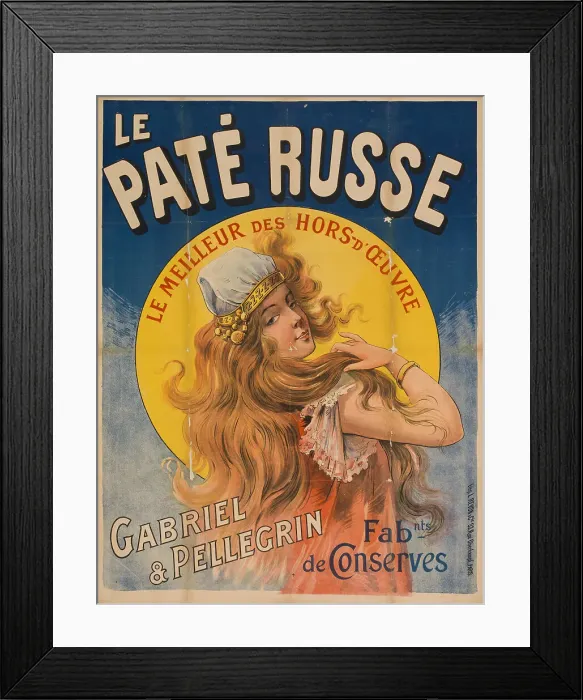 Framed Print : Le pâté russe. Le meilleur des hors-d'oeuvre. Gabriel & Pellegrin, c.1900. Creator: Anonymous. Le pâté russe. Le meilleur des hors-d'oeuvre. Gabriel & Pellegrin, c.1900. Creator: Anonymous Framed Print : Le pâté russe. Le meilleur des hors-d'oeuvre. Gabriel & Pellegrin, c.1900. Creator: Anonymous. Le pâté russe. Le meilleur des hors-d'oeuvre. Gabriel & Pellegrin, c.1900. Creator: Anonymous