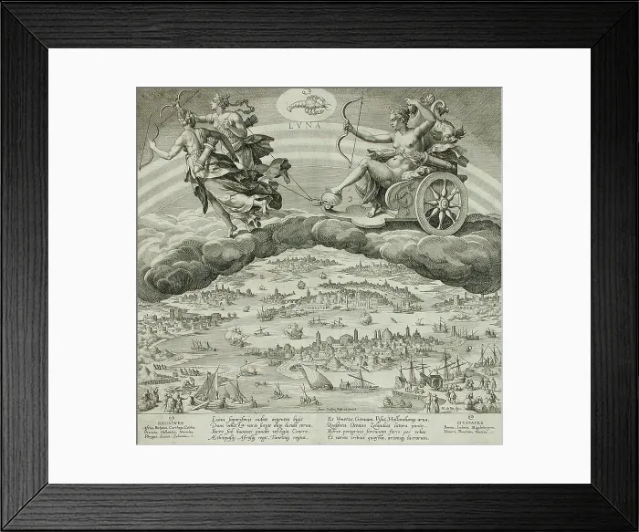 Framed Print : The Moon, c1585. Creator: Johann Sadeler I Framed Print : The Moon, c1585. Creator: Johann Sadeler I