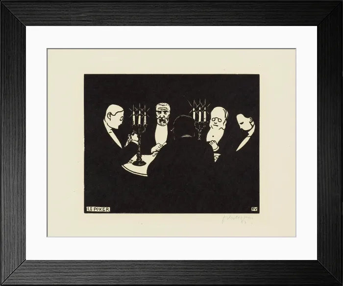 Framed Print : Le Poker, 1896. Creator: Vallotton, Felix Edouard (1865-1925) Framed Print : Le Poker, 1896. Creator: Vallotton, Felix Edouard (1865-1925)