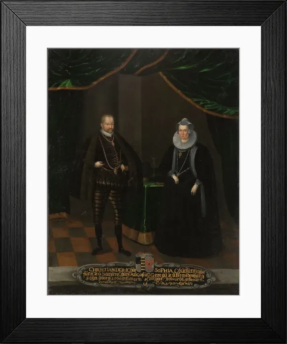 Framed Print : Christian I, 1560-1591, Elector of Saxony, Sofia, 1568-1622, c16th century. Creator: Anon Framed Print : Christian I, 1560-1591, Elector of Saxony, Sofia, 1568-1622, c16th century. Creator: Anon