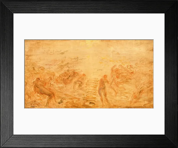 Framed Print : Mermaids Under Water, 1874. Creator: Felix Francois Georges Philibert Ziem Framed Print : Mermaids Under Water, 1874. Creator: Felix Francois Georges Philibert Ziem