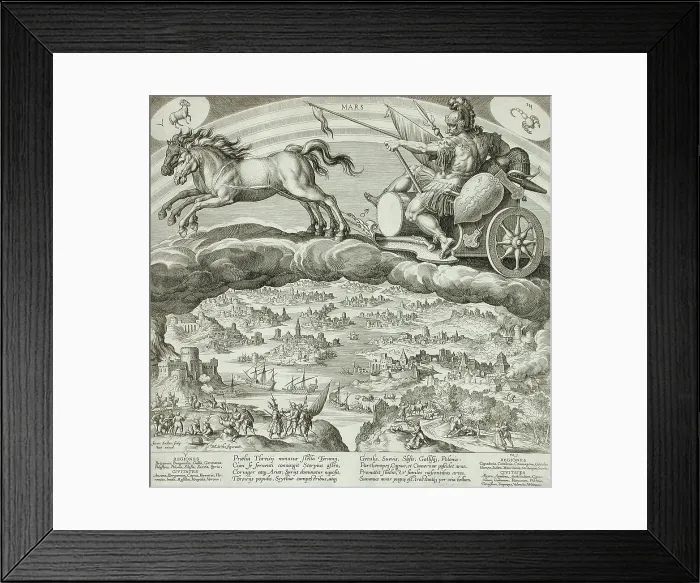 Framed Print : Mars, c1585. Creator: Johann Sadeler I Framed Print : Mars, c1585. Creator: Johann Sadeler I