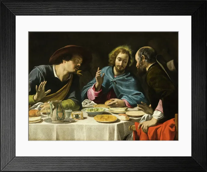 Framed Print : The Supper at Emmaus, c1625. Creator: Filippo Tarchiani Framed Print : The Supper at Emmaus, c1625. Creator: Filippo Tarchiani