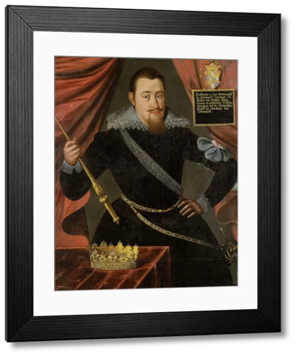 Framed Print : Christian IV, 1577-1648, king of Denmark and Norway, c17th century. Creator: Anon Framed Print : Christian IV, 1577-1648, king of Denmark and Norway, c17th century. Creator: Anon
