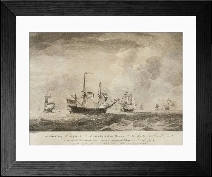 Framed Print : The King George Disabled... 1753. Creator: John Boydell Framed Print : The King George Disabled... 1753. Creator: John Boydell