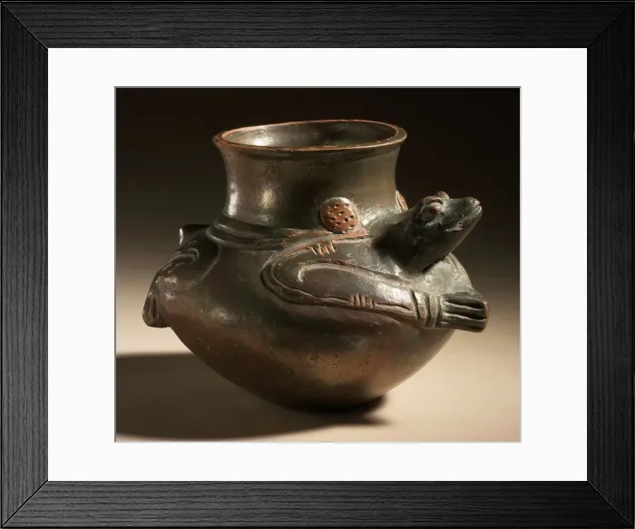 Framed Print : Frog Vessel, between 900 and 1200. Creator: Unknown Framed Print : Frog Vessel, between 900 and 1200. Creator: Unknown