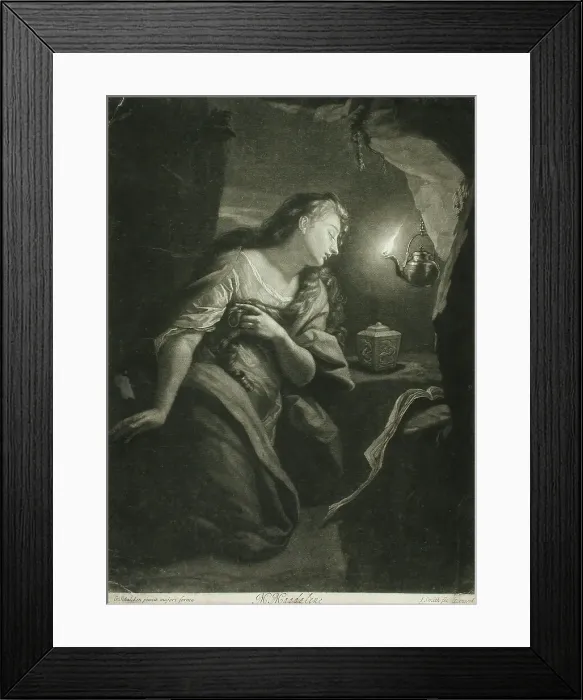 Framed Print : Mary Magdalene, 1693. Creator: John Smith Framed Print : Mary Magdalene, 1693. Creator: John Smith