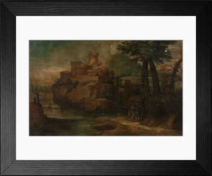 Framed Print : Christ with two disciples at Emmaus, c17th century. Creator: Unknown Framed Print : Christ with two disciples at Emmaus, c17th century. Creator: Unknown