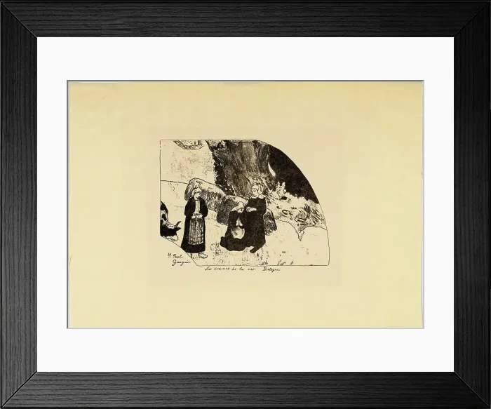Framed Print : Les drames de la mer, 1889. Creator: Gauguin, Paul Eugéne Henri (1848-1903) Framed Print : Les drames de la mer, 1889. Creator: Gauguin, Paul Eugéne Henri (1848-1903)