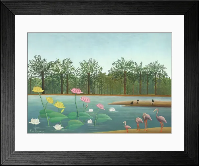 Framed Print : Les Flamants (The Flamingoes), 1907. Creator: Rousseau, Henri Julien Félix (1844-1910) Framed Print : Les Flamants (The Flamingoes), 1907. Creator: Rousseau, Henri Julien Félix (1844-1910)
