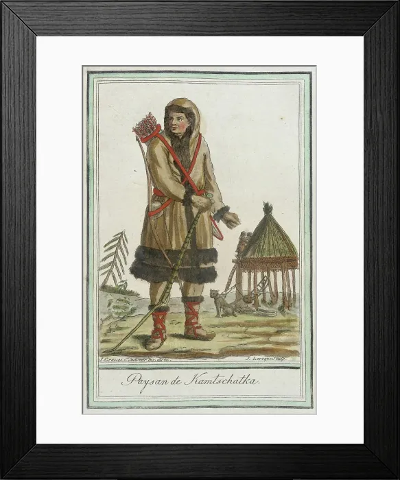 Framed Print : Costumes de Différents Pays, Paysan de Kamtschatka, c1797. Creator: Jacques Grasset de Saint-Sauveur Framed Print : Costumes de Différents Pays, Paysan de Kamtschatka, c1797. Creator: Jacques Grasset de Saint-Sauveur
