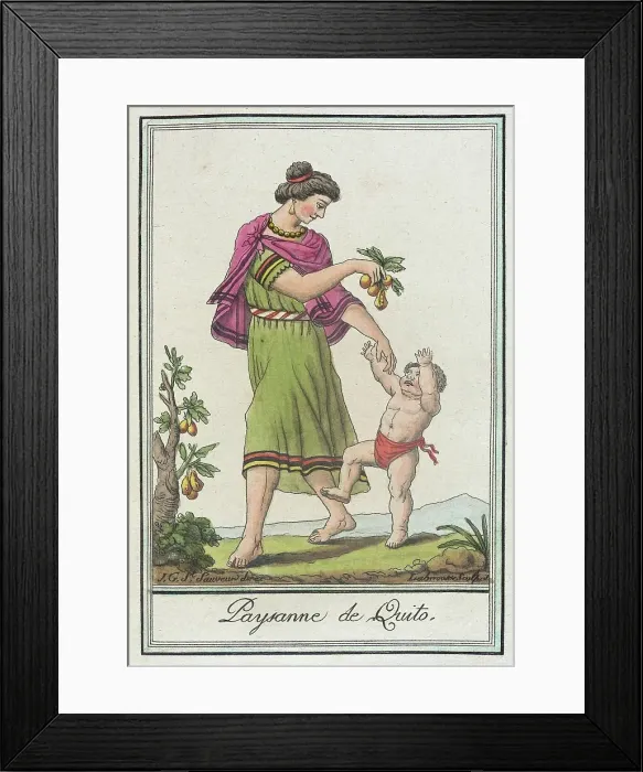 Framed Print : Costumes de Différents Pays, Paysanne de Quito, c1797. Creator: Jacques Grasset de Saint-Sauveur Framed Print : Costumes de Différents Pays, Paysanne de Quito, c1797. Creator: Jacques Grasset de Saint-Sauveur