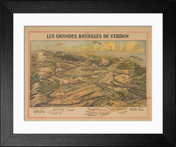 Framed Print : Les grandes batailles de Verdun, c.1920. Creator: Auglay, Lucien (1880-1947) Framed Print : Les grandes batailles de Verdun, c.1920. Creator: Auglay, Lucien (1880-1947)