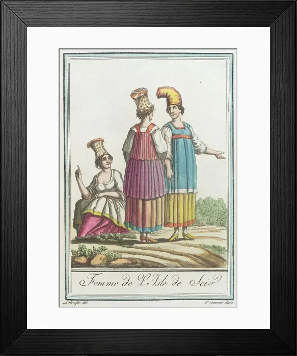 Framed Print : Costumes de Différents Pays, Femme de l'Isle de Scio, c1797. Creator: Jacques Grasset de Saint-Sauveur Framed Print : Costumes de Différents Pays, Femme de l'Isle de Scio, c1797. Creator: Jacques Grasset de Saint-Sauveur