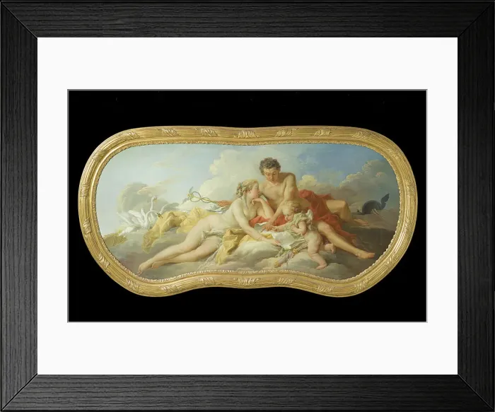 Framed Print : Venus and Mercury Instructing Cupid, 1738. Creator: Francois Boucher Framed Print : Venus and Mercury Instructing Cupid, 1738. Creator: Francois Boucher