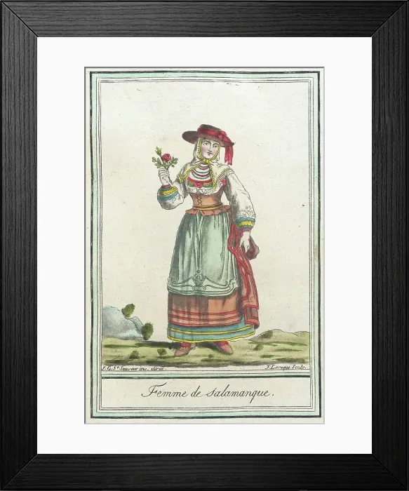 Framed Print : Costumes de Différents Pays, Femme de Salamanque, c1797. Creator: Jacques Grasset de Saint-Sauveur Framed Print : Costumes de Différents Pays, Femme de Salamanque, c1797. Creator: Jacques Grasset de Saint-Sauveur
