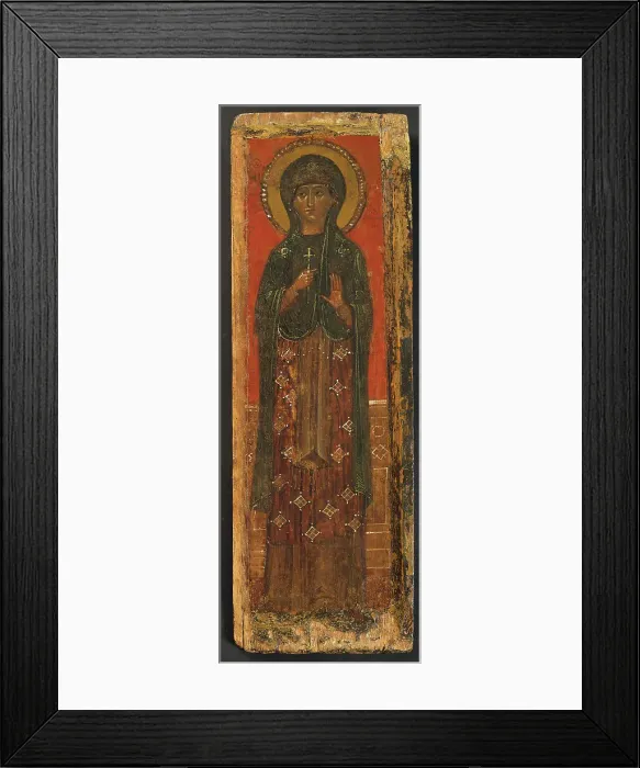 Framed Print : Female martyr saint, c14th century. Creator: Unknown Framed Print : Female martyr saint, c14th century. Creator: Unknown