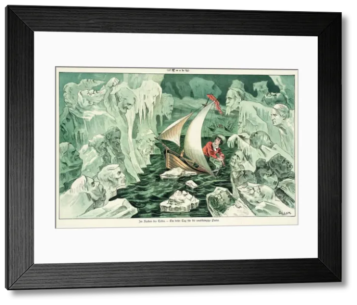Framed Print : Cartoon from Puck, between 1880 and 1889. Creators: Joseph Keppler, Bernhard Gillam Framed Print : Cartoon from Puck, between 1880 and 1889. Creators: Joseph Keppler, Bernhard Gillam