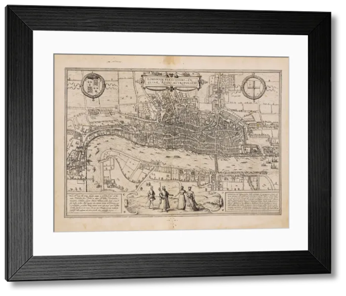 Framed Print : London. From Civitates orbis terrarum, 1572. Creator: Braun, Georg (1541-1622) Framed Print : London. From Civitates orbis terrarum, 1572. Creator: Braun, Georg (1541-1622)