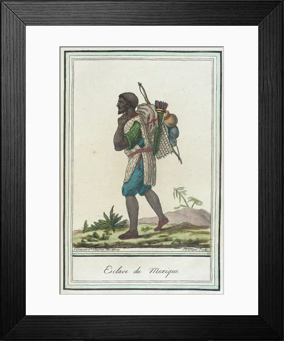 Framed Print : Costumes de Différents Pays, Esclave du Mexique, c1797. Creator: Jacques Grasset de Saint-Sauveur Framed Print : Costumes de Différents Pays, Esclave du Mexique, c1797. Creator: Jacques Grasset de Saint-Sauveur