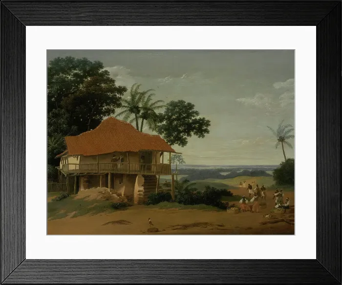 Framed Print : Brazilian Landscape with a Worker's House, c1655. Creator: Frans Post Framed Print : Brazilian Landscape with a Worker's House, c1655. Creator: Frans Post