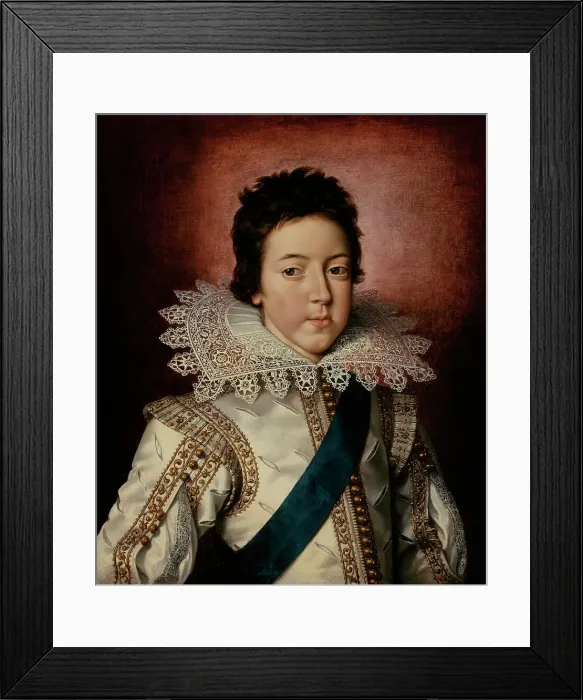 Framed Print : Portrait of Louis XIII, King of France as a Boy, c1616. Creator: Frans Pourbus the Younger Framed Print : Portrait of Louis XIII, King of France as a Boy, c1616. Creator: Frans Pourbus the Younger
